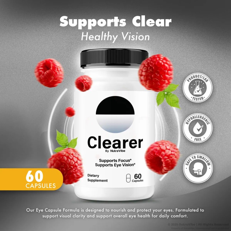 Clearer Suplemento Visión Ingredientes Naturales 60 Cápsulas