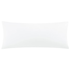 uxcell Soft Microfiber Body Pillow Cover with Zipper Closure, Long Pillow Cases for Body Pillows Weave for 90 GSM Polyester, White Body (20"x54")