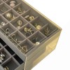 3 Tiers Jewelry Organizer Box Transparent Acrylic Velvet Lined Multi