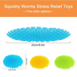 Fidget Worm Toy,Worm Big Fidget Toys for Kids&Adults, Funny Stretchy Sensory Stress Toys, Fidget Sensory Squeeze Toys,Resistance Fidget Toy Anxiety&Stress Relief Toysfor Kids with Autism ADHD (green)