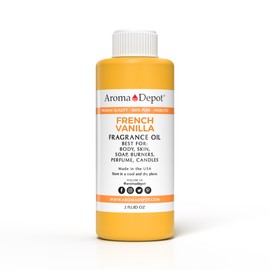 Aroma Depot French Vanilla Perfume/Body Oil (7 Sizes) Our Interpretation, Premium Quality Uncut Fragrance Oil Sweet Scent (2 Ounce Plastic Bottle (60ml))