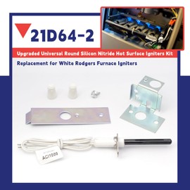 21D64-2 Universal Furnace Hot Surface Round Silicon Nitride Ignitors Replacement for White Rodgers Furnace Hot Surface Igniters Kit SSN2000