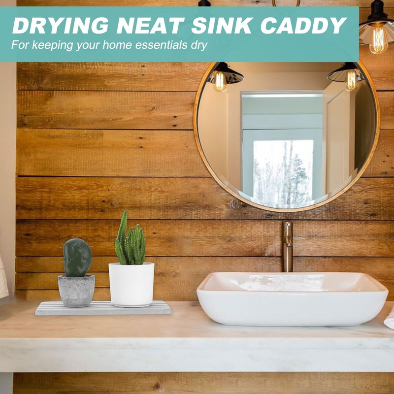 sourcing map 2 Pcs Fast Drying Diatomite Tray, Soap Dish