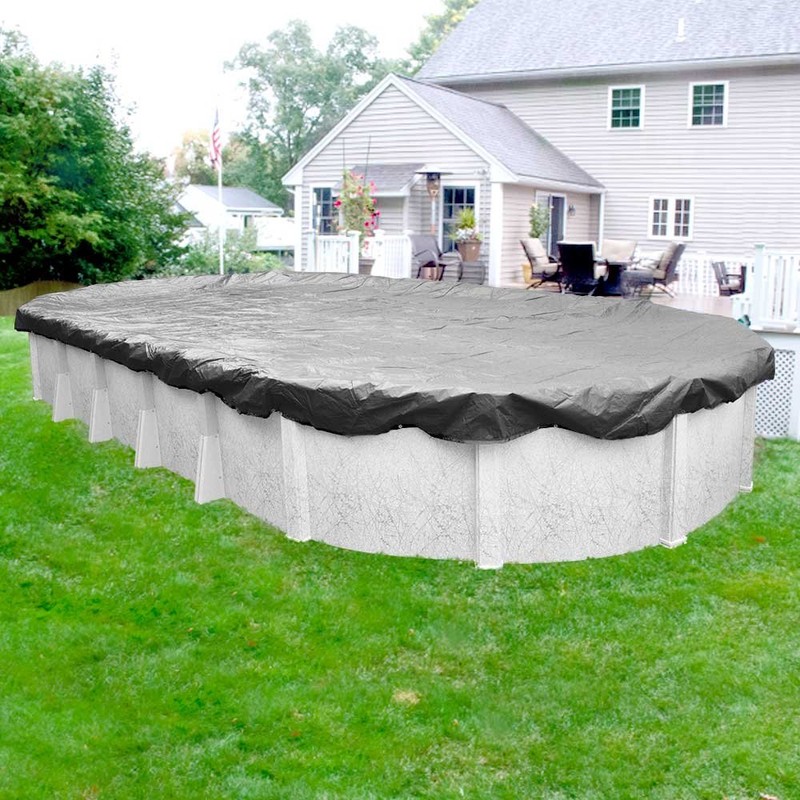 Robelle 18 x 33 ft Professional Silver Winter Oval Pool
