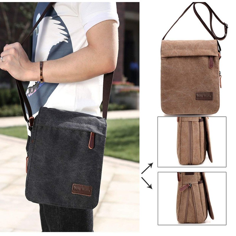 Canvas Messenger Bag Shoulder Bag Laptop Bag Satchel Bag Bookbag