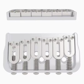 Hipshot NEW Hipshot Non-Tremolo Hardtail Bridge, .125" Floor Height, CHOOSE YOUR FINISH - Chrome