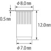 Lobtex Knurling Nut (Thin Head, Steel) Eco Pack, Plate Thickness: