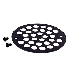 Westbrass D3193-12 4-1/4" OD Brass Shower Strainer Grid Drain Cover, 1-Pack, Oil Rubbed Bronze