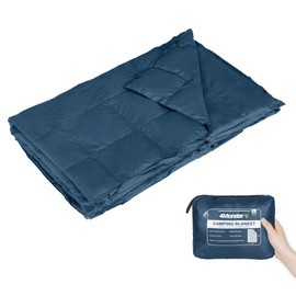 4Monster Blanket Cotton Ultra-Lightweight Throw Blanket, Bedspread, Portable, Waterproof, Wearable Warmth Replaces Camping Blanket, Suitable for Airplane, Hiking, Backpacking, Stadium, Beach (Navy, XL