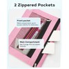 ASBEFORE Pink Pencil Pouch for 3 Ring Binder - Zipper