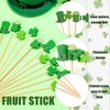 100 Pcs St Patrick's Day Shamrock Cocktail Sticks Irish Green