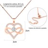 Collares corazón mujer chapados en plata 925 o oro rosa,