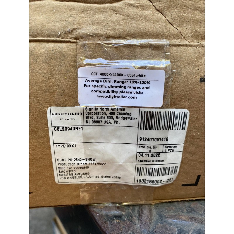 Lightolier (TOA) 442294537481 Lightolier DXX1 Downlight IS-C4L-C6L 9124 010 51418