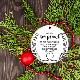Christmas Small Gifts for Coworkers, May You Be Proud of The Work You Do, Gifts for Coworkers, Coworker Gifts for Women(2.9 X 2.9 Inch)