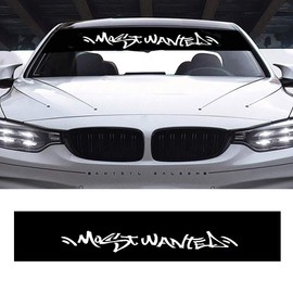 Hlyjoon Car Front Rear Window Windscreen Sticker Styling Decoration PVC Material Window Sticker Fade Resistant Waterproof Decorative Text