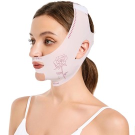 NJCXOLA Reusable chin strap, V-shaped chin face tightening band, face lifting mask for women, face mask v line lifting mask