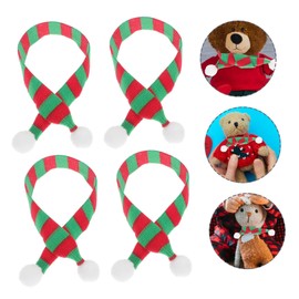 HOMSFOU Party Supplies 40 Pieces Mini Christmas Scarf DIY Snowman Scarf Mini Snowman Hats and Scarf Red Snowman Scarf Christmas Scarf Rag Doll Plush Toys
