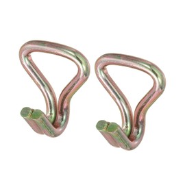 QUARKZMAN Ratchet Double J Hook Load 1763 lbs Zinc Color for 1.1" Lashing Straps Car Truck Trailer Pack of 2
