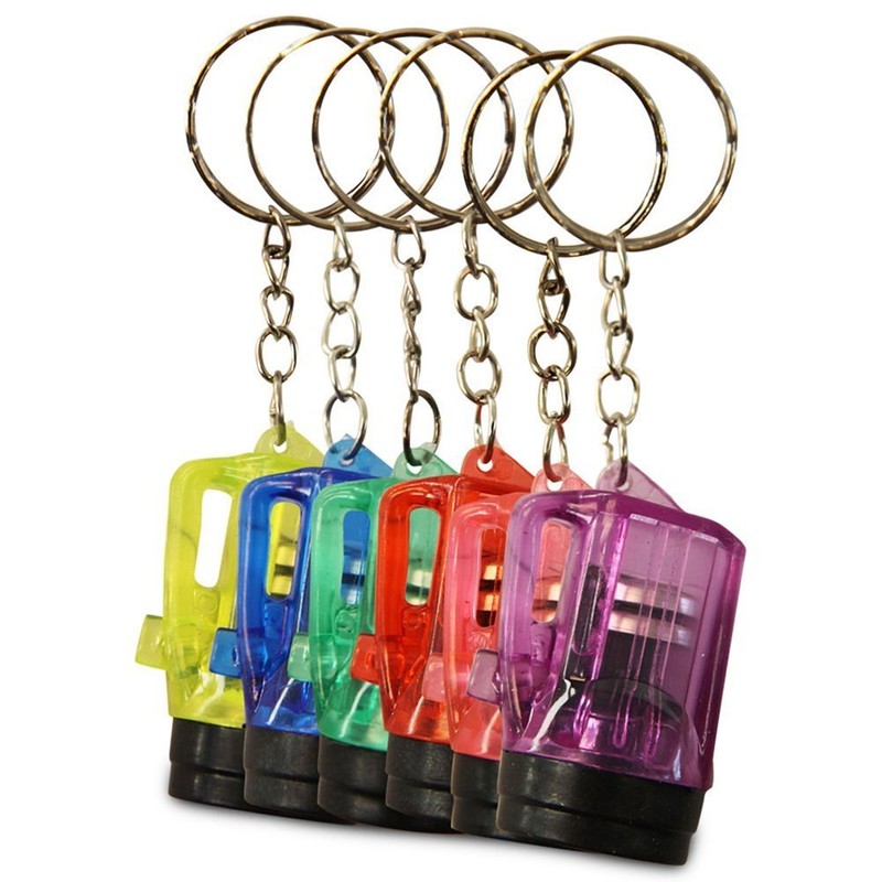 Hillfield 12 x Key Fob Torch Plastic 4 cm Transparent