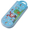 Skater TACC2AG-A Children's Antibacterial Slide Trio Set, Bento Box, Chopsticks,