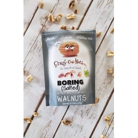 Crazy Go Nuts Walnuts - Plain with Sea Salt, 4.5 oz (3-Pack) - Healthy Snacks, Vegan, Low Carb, Gluten Free, Superfood - Natural, Non-GMO, ALA, Omega 3 Fatty Acids, Good Fats, and Antioxidants