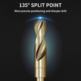 Meccion HSS Cobalt Drill Bit 20.5mm Reduced Shank Twist Drill Bit for Metal, Stainless Steel, Aluminium, Wood, Plastic, Non-Ferrous Etc.