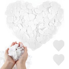 9000 Pieces Of Biodegradable White Heart Shaped Confetti,75g Wedding Confetti 2.5cm,Wedding White Confetti Birthday Confetti for Balloons,For Weddings,Birthday Decoration,Anniversary