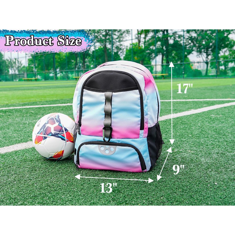 Moonlike Youth Soccer Bag, Soccer Backpack for Football Volleyball Basketball,