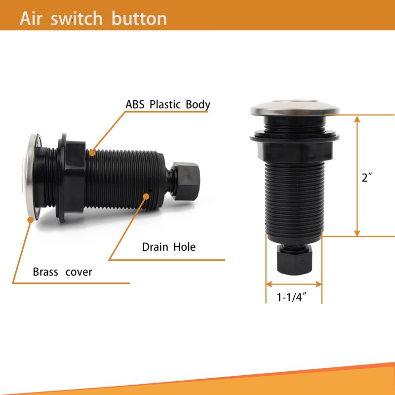 STS-OO STS-OOSN Garbage Disposal Air Switch Kit Dual Outlet Sink