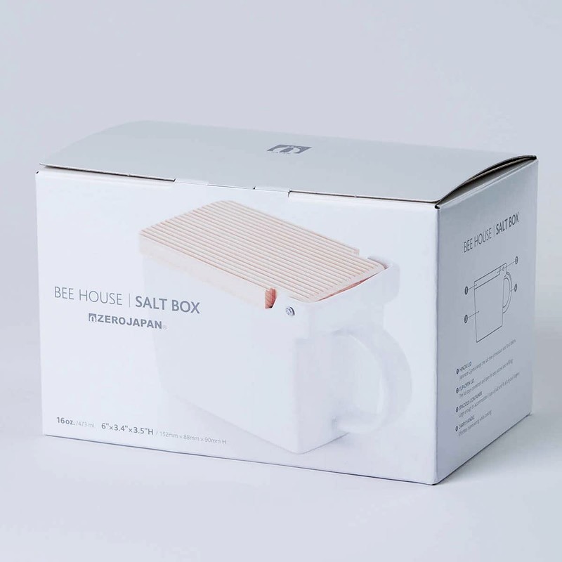 Zero Japan Bee House Premium Salt Box with Hinoki Lid