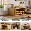 WOWLIVE Bread Box for Kitchen Countertop, Large Roll Top Bread