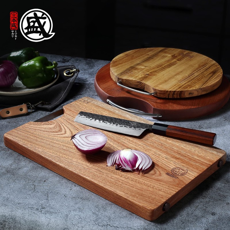 MITSUMOTO SAKARI Natural Ebony Cutting Board, Wood Chopping Board 16x11