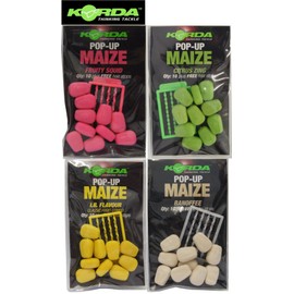 Korda - Pop Up Maize | IB (Yellow) | Artificial Buoyant Hookbait for Carp Fishing | Highly Buoyant Maize with Colour Matched Stops | Pack of 10