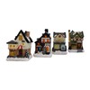 hausleben Christmas Town Christmas Village with Lighting 4 Pieces