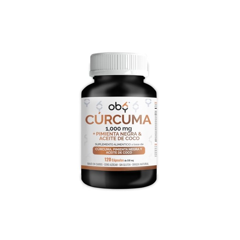 OBY Cúrcuma 1000 mg con Pimienta Negra y Aceite de