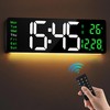 LEIKE 16" Large Digital Wall Clock Timer,Remote Control,2 Alarms, LED