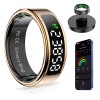 AMOVAN Smart Ring with LED Display Screen Health Tracker and