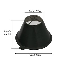 30Pcs Paint Filter Plastic Paint Strainer with Fine Nylon Mesh Reusable Industrial Nylon Mesh Paint Filter for Filter Oil, Water Based Oil Paints, Food Residue(Black)