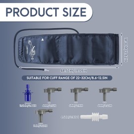 Small Size Blood Pressure Cuff 8.6-12.5 Inch Adjustable Replacement Portable Blood Pressure Machine Cuff Compatible with Other BP Monitors, Replacement Cuff for Children and Women Arms (Navy Blue)