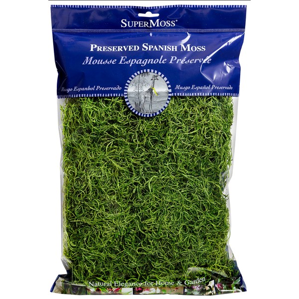 SuperMoss (26912) Spanish Moss Preserved, Grass, 8oz (200 cubic inch)