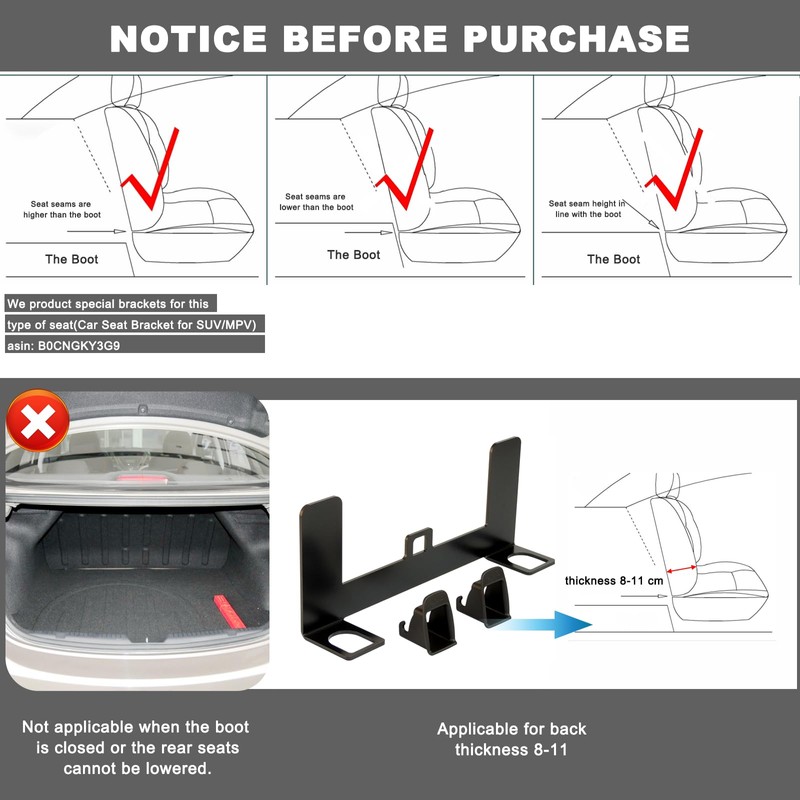 JHKLS Universal Child Seat Anchor Kit Safe Cars Seat Mount