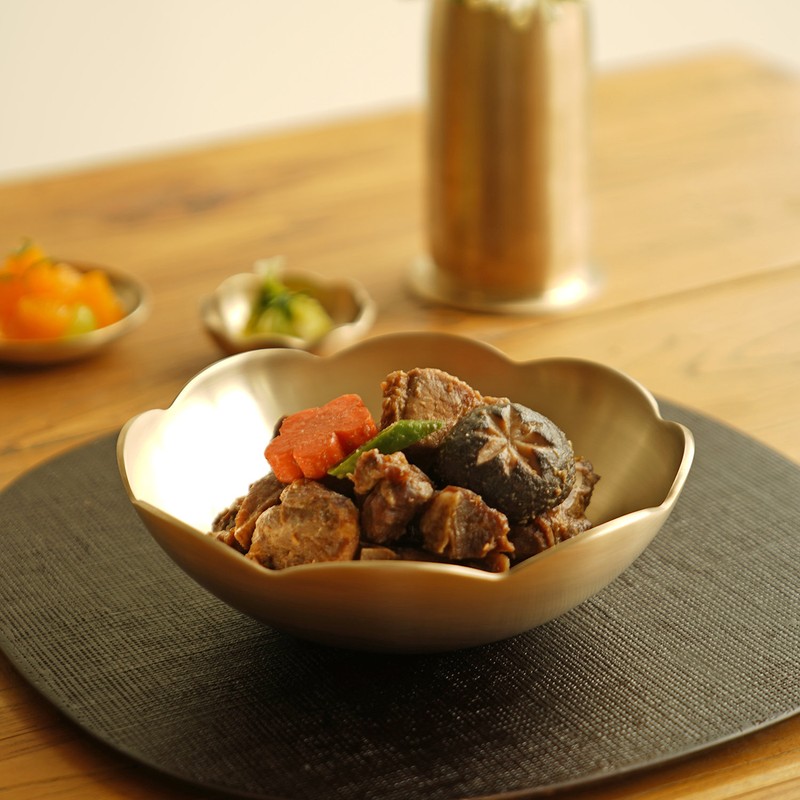 Notdam Bangjja Yugi Flower Salad Bowl / 놋담 방짜유기 꽃