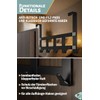 Menz Premium Door Coat Rack, 5 Hooks - Black Door