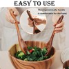 2 Pieces Wooden Salad Servers Salad Mixing Dinner Fork and