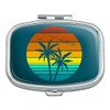 Sunset with Palm Trees Graphic Rectangle Pill Case Trinket Gift