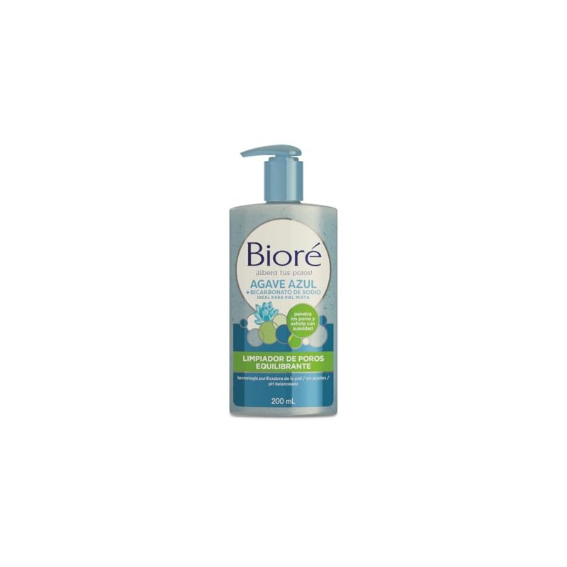 Bioré Limpiador de Poros con Bicarbonato de Sodio, 200 ml