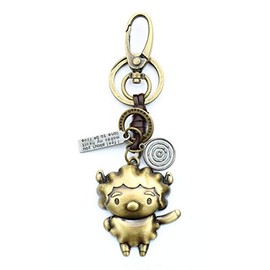 AuPra Funny Sheep KeyRing Gift Idea Women & Men Leather New Home Vintage Animal Lovers KeyChain | Mum & Dad Novelty Friendship Charm Key Ring Present | Girl & Boy Cute Best Friend Mini Pendant