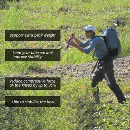 BISINNA Hiking Poles Trekking Poles Nordic Walking Poles - 95-110 cm / 115-135 cm Foldable Adjustable Lightweight Aluminium Hiking Pole with Rubber Buffer for Men and Women (Pink Colour