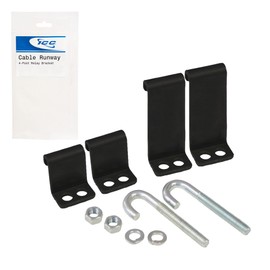 ICC Cable Runway Relay Bracket Kit – 4-Post Rack | Steel, Black Powder Coat, Rack Integration
