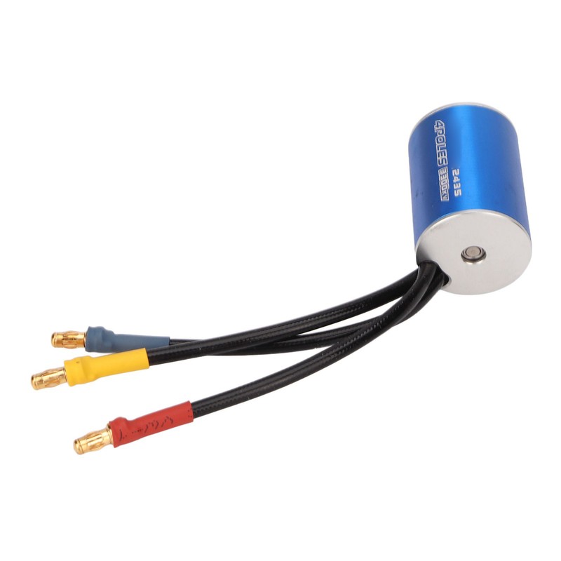 Brushless Motor 2435 3300KV Waterproof Red Aluminum Alloy CNC Machining